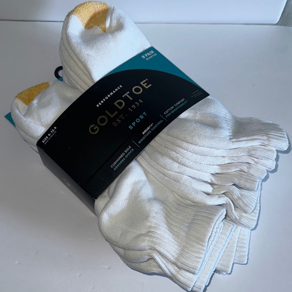 Gold Toe Men's Athletic ankle socks- 8 pairs